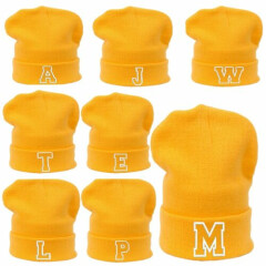 Winter Beanie Hat Kids Adult Size Girl Boy Boys Knitted Men Women Hats Mustard 