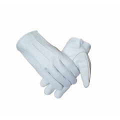  Honor Guard - Tuxedo - Parade White Leather Dress Gloves