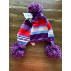 Children's Place Purple Striped Hat Size Large (8+ Years) Accessories Kids 