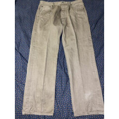 LEVIS 501 Button-Fly Straight Leg Men's 38x32 Tan Jeans Very Good Condition EUC