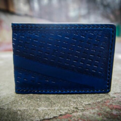 Men's Handmade Leather Passport cover Blue Unisex