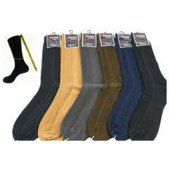 Mens Dress Socks 6 Pairs Lot Ribbed Crew Style Casual Fashion Size 9-11 10-13 