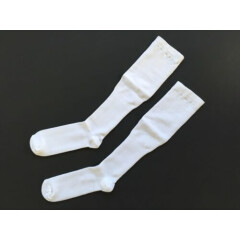 Compression Socks Calf Foot Knee Pain Relief Support Stockings White L/XL 3 Pair