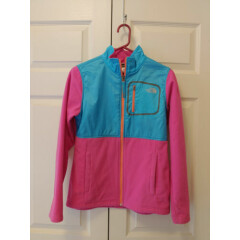 Youth Girl The North Face Fleece Pink Blue Jacket Coat Size XL 18