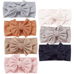 Baby Girl Headbands and Bows Classic Knot Nylon Headwrap Super Soft Stretchy Nyl