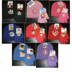 Childrens Character Hat & Glove Sets Diney Princess,Planes,Doc McStuffin etc