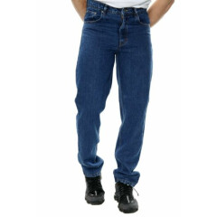 Men Designer Georgio Peviani Basic Loose Comfort Fit Stonewash Jeans Trouser UK 