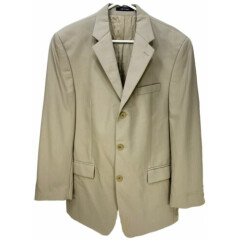Calvin Klein Woolmark 100% Wool Beige Blazer Sport Coat Men’s Size 40R