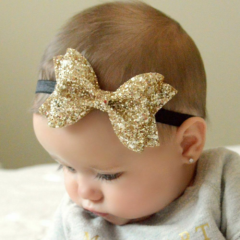 1pc Baby Bow Sparkling Headbands Elastic Multicolor Infant Hairband Baby Party H