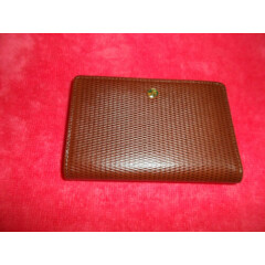 NEW AUTHENTIC PINEIDER LEATHER CREDIT CARD HOLDER BROWN 