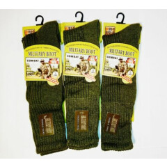 6 Pairs Mens Army Long Military Thermal Warm Thick Winter Socks Olive Size 6-11 
