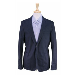 Bonobos Navy Blue Cotton Standard Fit 2B Unlined Patch Pocket Blazer Jacket~ M