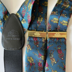 Regent Belt Co English Suspenders Braces Galluses Vintage Golf Theme Clip style