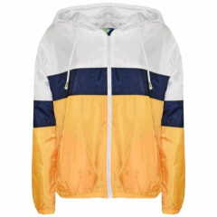 Girls Boy Mustard Windbreaker Waterproof Raincoat Jacket Lightweight Age 5-13