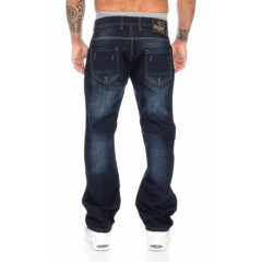 Rock Creek Men's Jeans Pants Denim Blue Straight-Cut Straight Leg rc-2091
