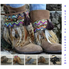 Cowboy Indian Style Boot Bling Decorations Ankle Anklet Bracelets Jewelry Strap