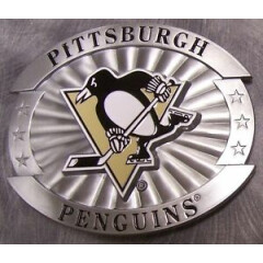 NHL Pewter Belt Buckle Pittsburgh Penguins NEW Siskiyou National Hockey League