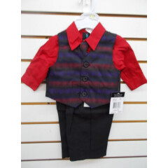 Infant & Boys Young Kings $45 Red 4PC. Vest Suit Sizes 3/6Mt., 6/9Mt., 12 & 20