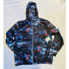 DICK'S (DSG) mens large lightweight running jacket. Glitch colorful print. NEW!