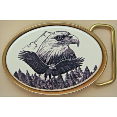 Belt Buckle Barlow Photo Reproduction Traditional Eagle Portrait Carved 590689 n
