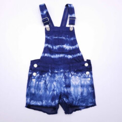 Justice Girl's Size 6 Blue Tie Die Denim Shortalls New with Tags