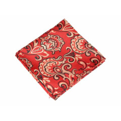 Lord R Colton Masterworks Pocket Square - Pisaq Fire Red Silk - $75 Retail New
