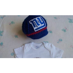  Crochet New York Giants Baby Hat 