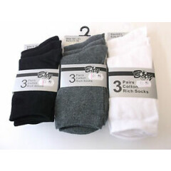 Childrens 3 pack of Ankle Socks Black/Grey/White (42B105 / 42B102 / 42B103)