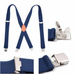 Unisex Adult Braces Trouser Clip Y Shape Back Suspender Adjustable Elastic New
