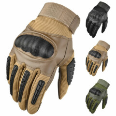 Full Finger Men's Gloves Leather Touchscreen Motorcycle Hunting Driving Working 