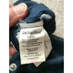 One Step Ahead Navy Easy-On Fleece Mittens Size SM VGUC