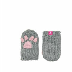 NWT Boutique Joules Baby Girl Gray Baby Paws Mittens Size 6-12 Months 