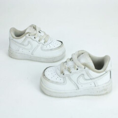 Nike Air Force 1 AF1 Low Top Lace Up White Toddler 4C