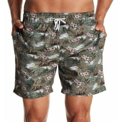 Slate & Stone Floral Swim Trunks Men's Shorts Sz. Large (Cabo) 147384