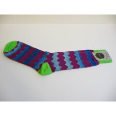 Unplugged NWT Blue Multi-Color Design Patterned Socks One Size Neiman Marcus