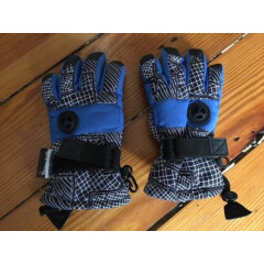 Thinsulate Toddler S/M Winter Gloves, Blue and Black