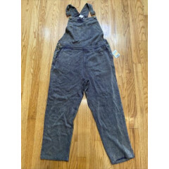 NWT Von Maur For All Seasons Olive Acid Washed Overalls L
