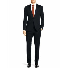 Nicoletti Mens Two Button Stretch Slim Fit Suit Ticket Pocket Jacket With Pant