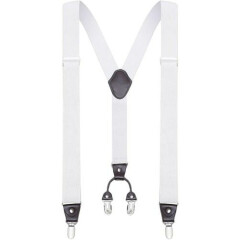 Buyless Fashion Mens 48" Elastic Adjustable 1 1/4" Suspenders In Y Shape