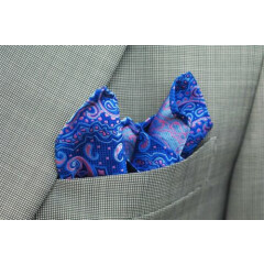 Lord R Colton Masterworks Pocket Square - Cape Horn Blue Silk - $75 Retail New
