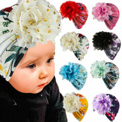 Newborn Baby Floral Hat Cap Beanie Bow Headband Hair Band Headwear Accessories