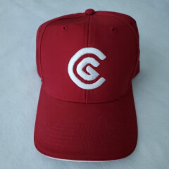 Cleveland Golf Sports Hat Cap Red Cotton Sports Athletic Logo Adjustable Strap 