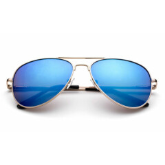 Boys Girls Aviator Sunglasses Stainless Steel Kids Spring Hinge Colorful Lens