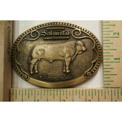 TONY LAMA BUCKLE Simmental BULL -CATTLE BREED SERIES FIRST EDITION
