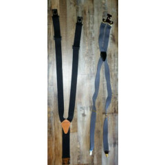 Lot Men's Suspenders Dickies Perry Black Pelican USA Gray Adjustable