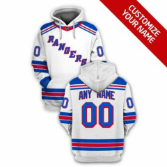 New York Rangers White Nhl Hockey Team Hoodie Custom Number Name Ver1