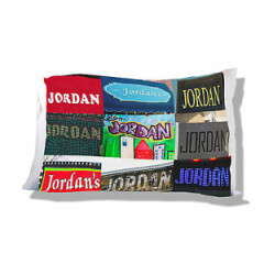 Personalized Pillowcase featuring the name JORDAN in photos of signs