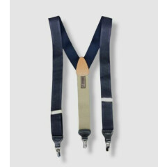 $85 Trafalgar Men's Blue Leather Convertible Adjustable Suspenders