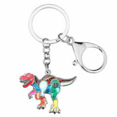 Enamel Alloy Tyrannosaurus Rex Dinosaur Keychains Jewelry Animals Key Ring Gifts
