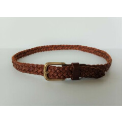 The Childrens Baby Place Boys Girls Brown Woven Leather Belt 24 to 36 months